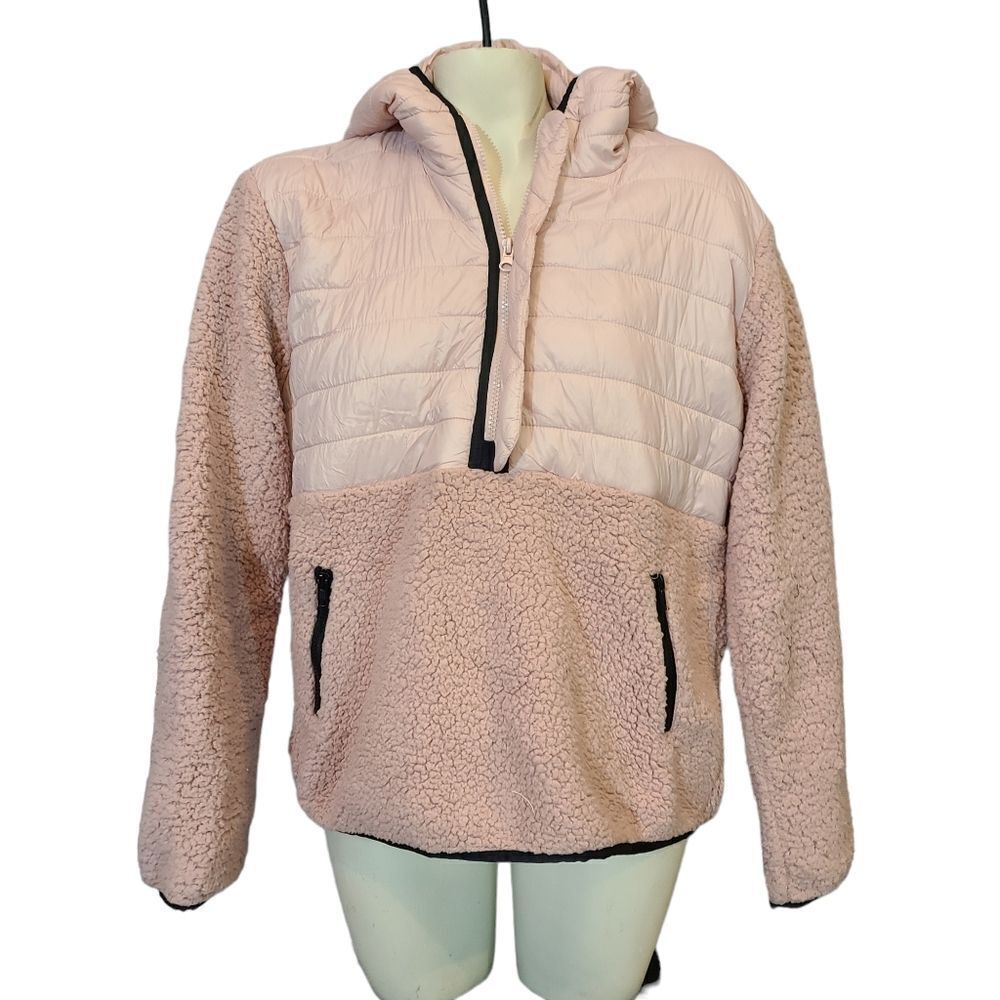 Love‎ Tree Pink Quarter Zip Pullover Hoodie Size Large